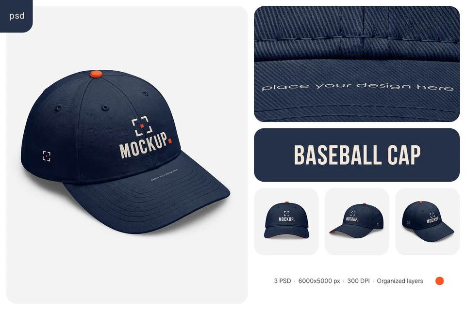 Baseball Cap Mockup Set
