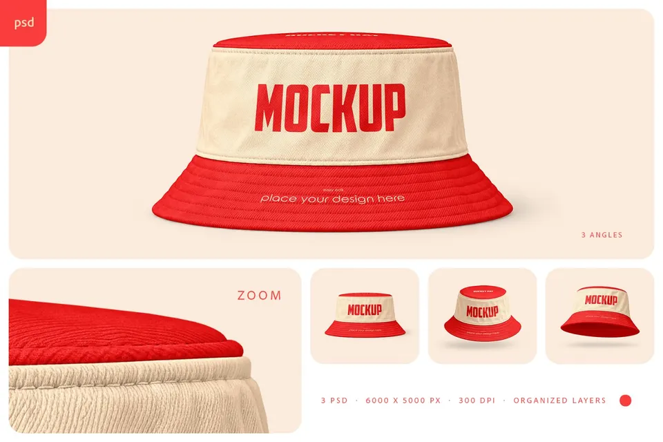 Bucket Hat Mockup Set