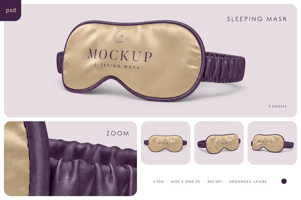 Sleeping Mask Mockup Set