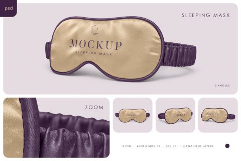 Sleeping Mask Mockup Set