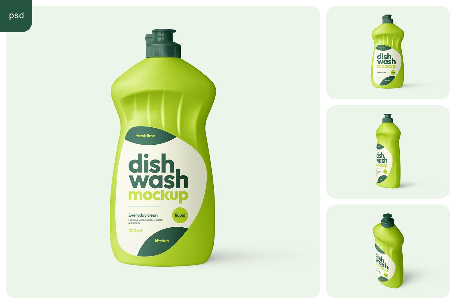 Dishwashing Liquid Bottle Mockup Set — image 1