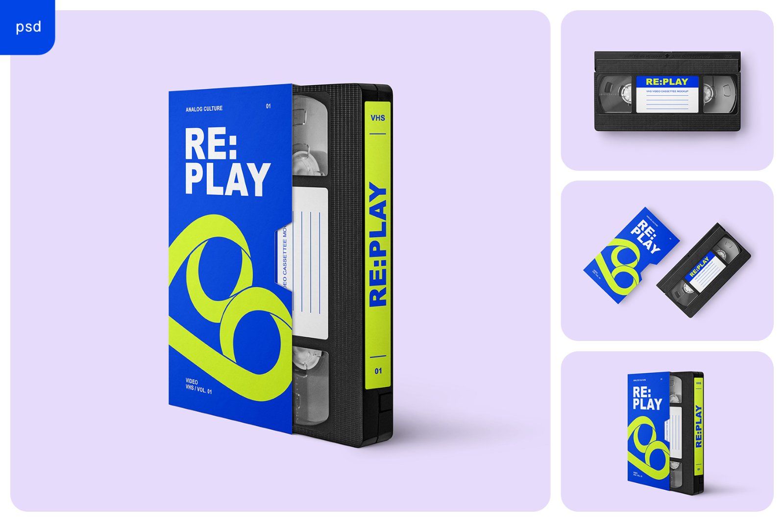 VHS Video Cassette Mockup Set — image 1