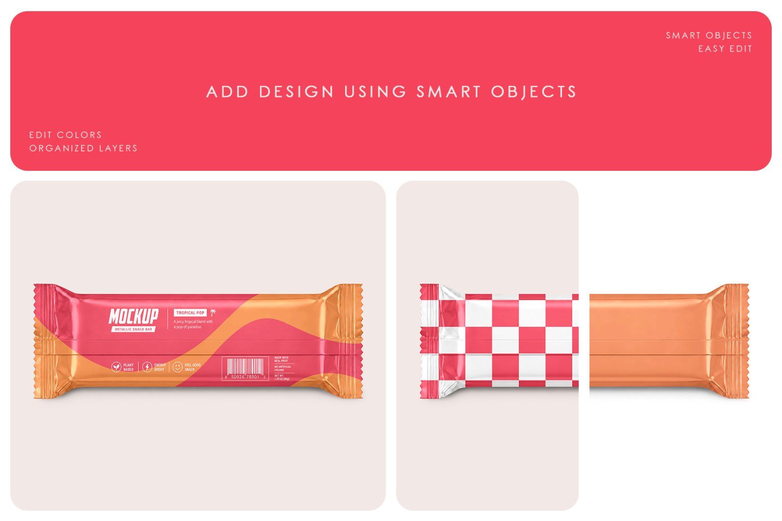 Metallic Snack Bar Mockup Set