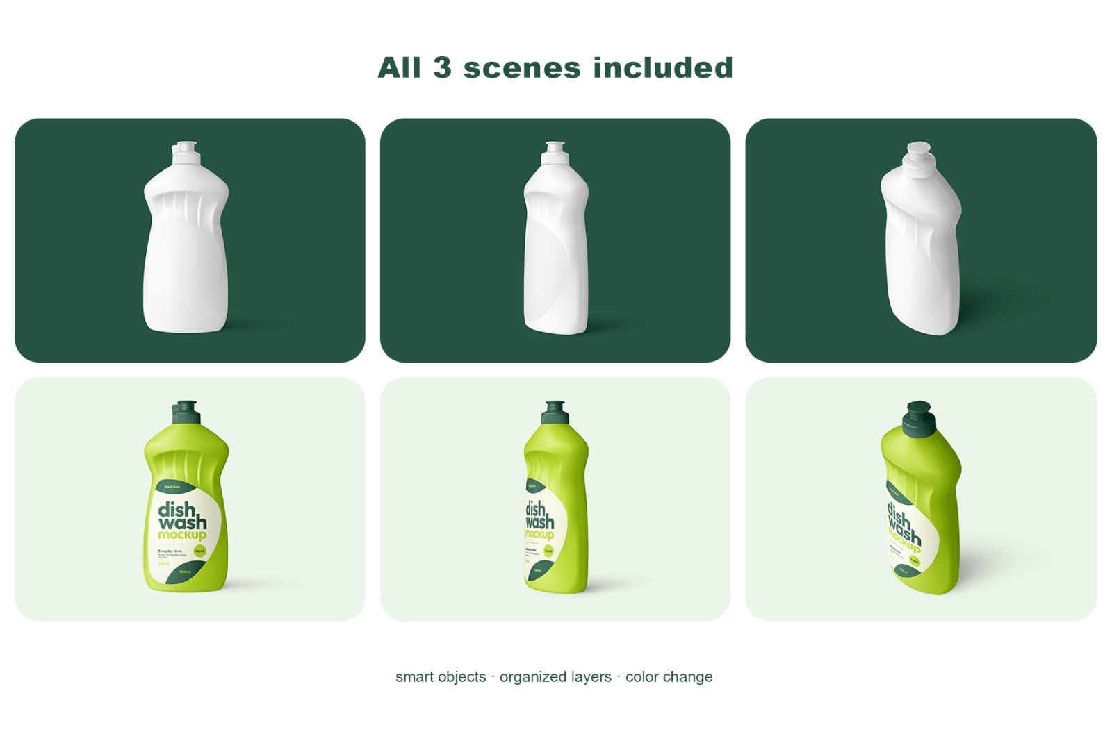 Dishwashing Liquid Bottle Mockup Set — image 2