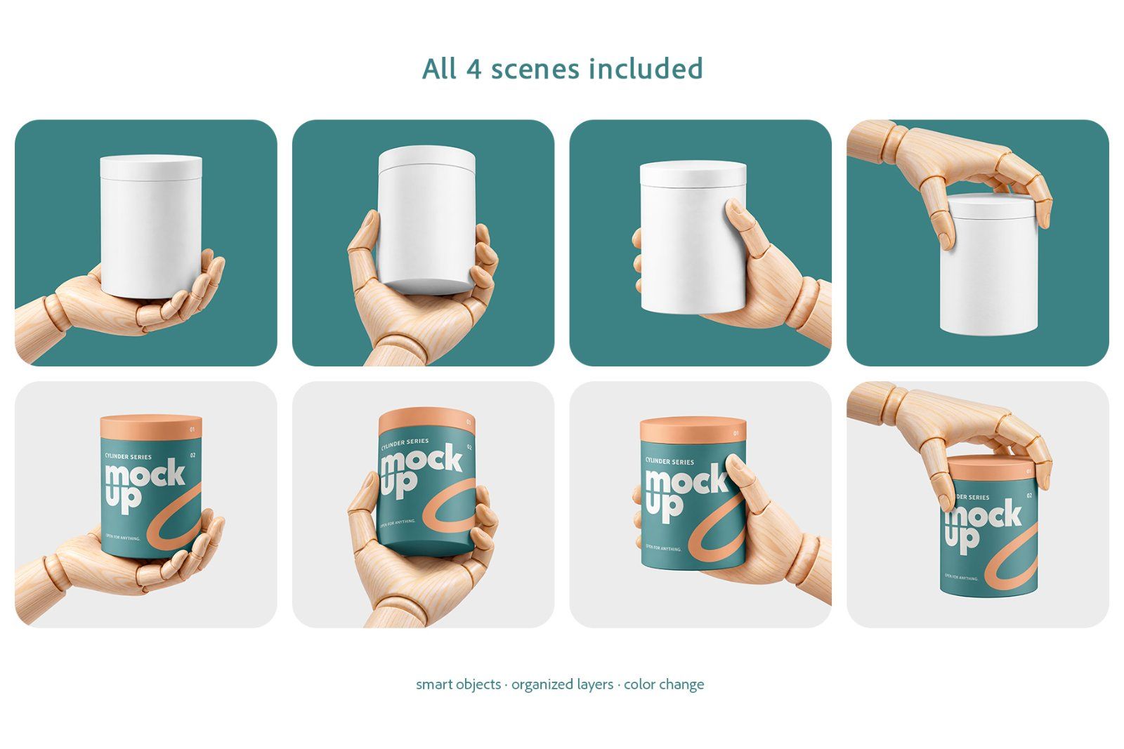 Cylinder Box Branding Mockup Set — image 2