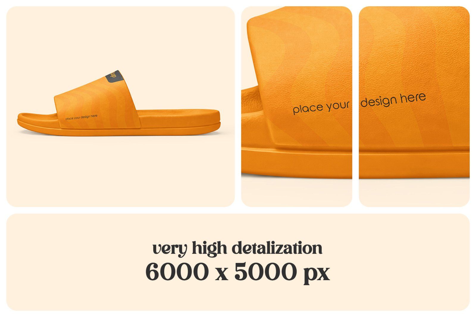 Rubber Slide Sandals Mockup Set