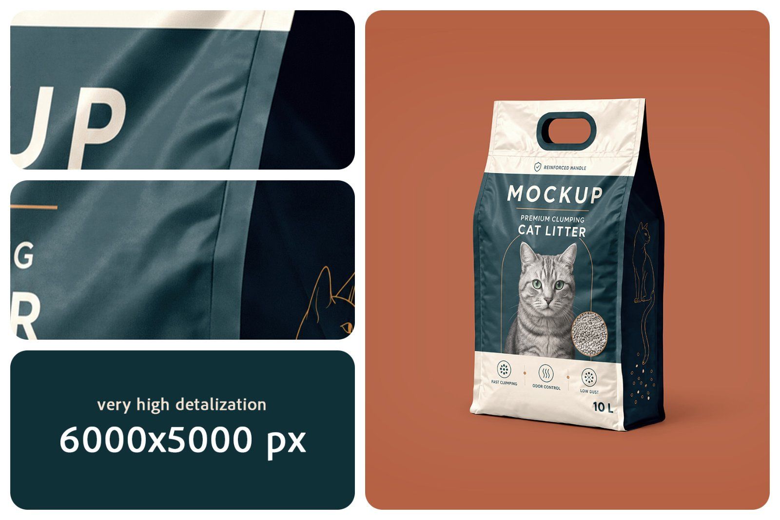 Cat Litter Packaging Mockup Set — image 3