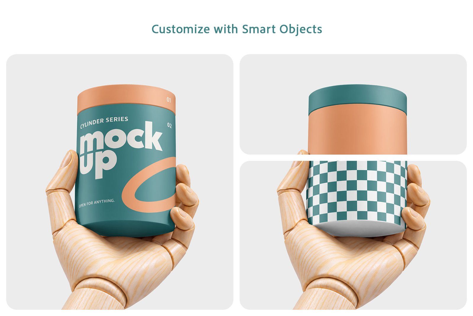 Cylinder Box Branding Mockup Set — image 3