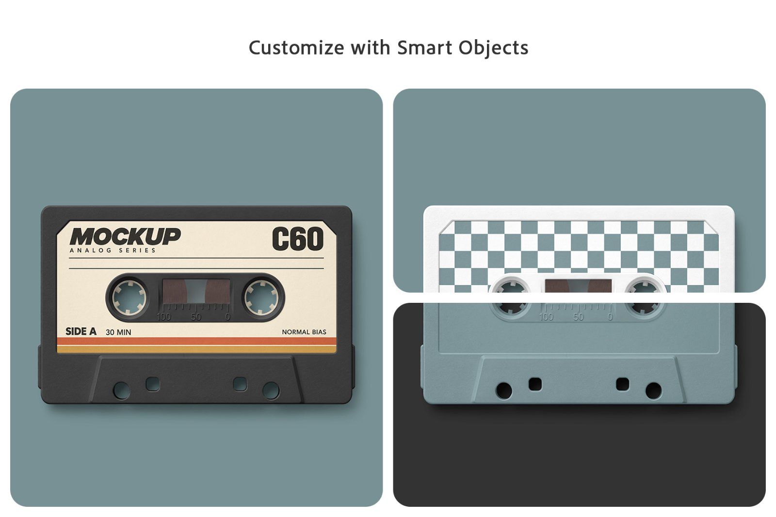 Vintage Cassette Tape Mockup Set — image 3