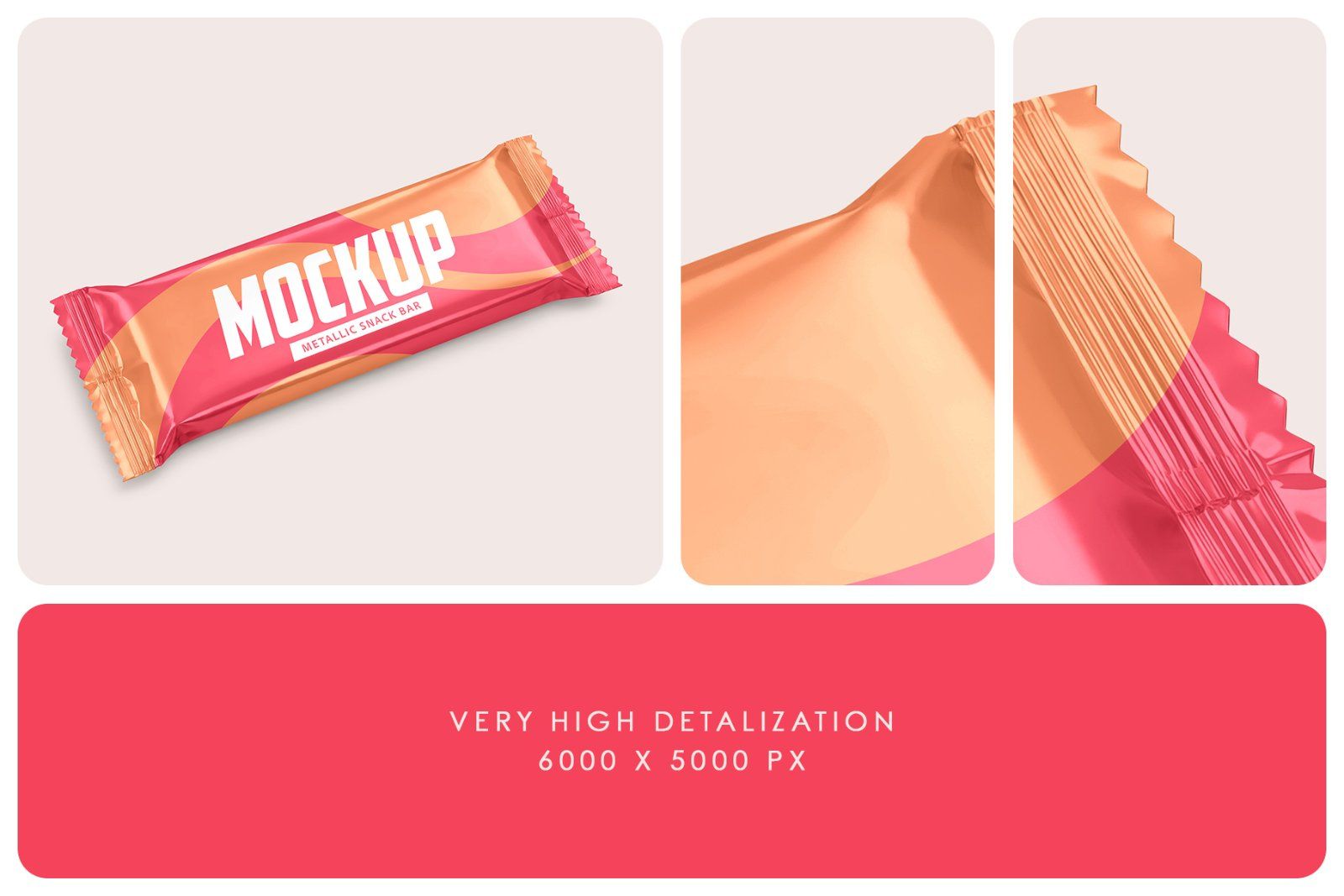 Metallic Snack Bar Mockup Set