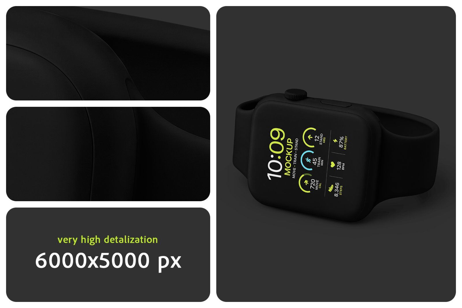 Clay Apple Watch Mockup Set