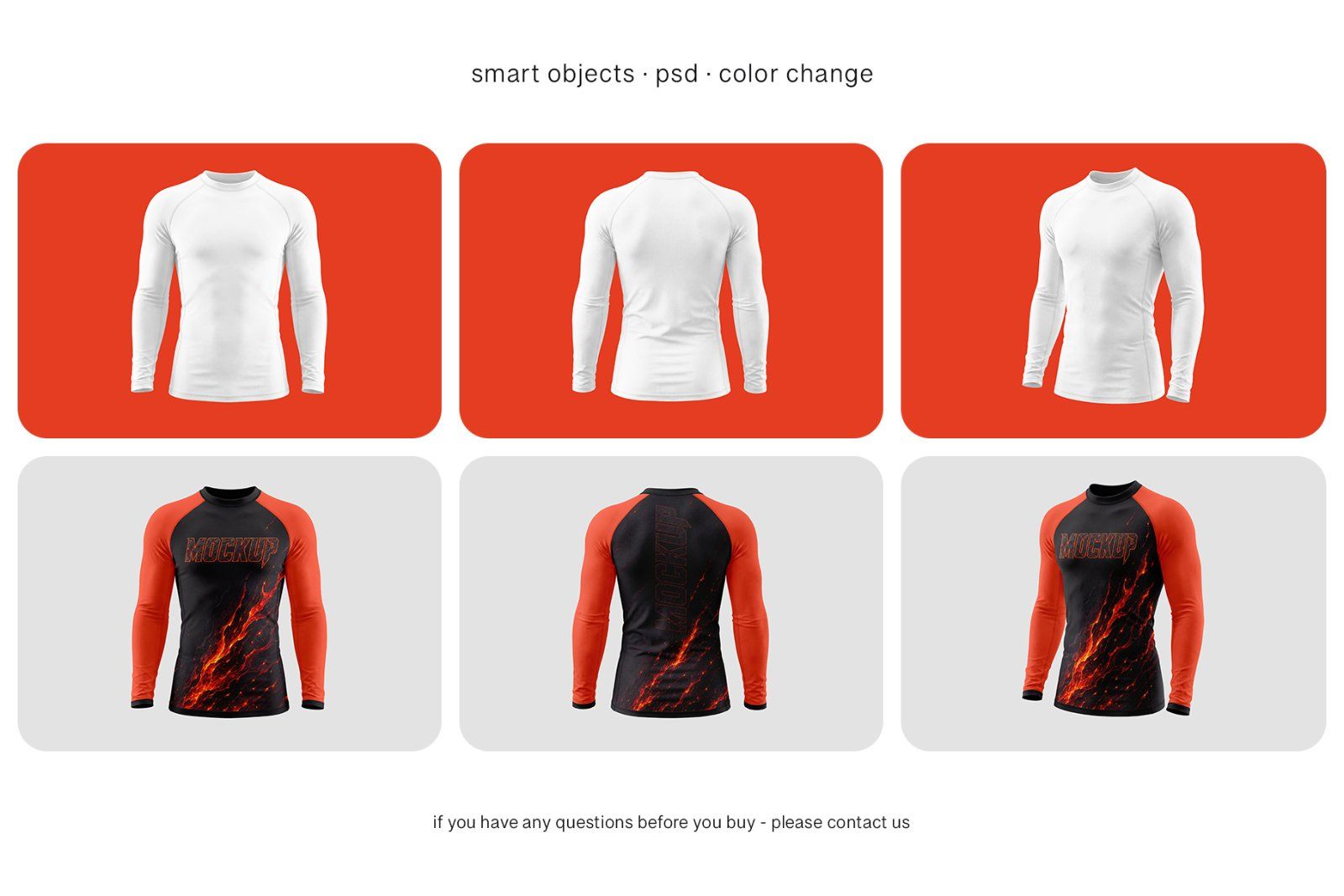 Long Sleeve Rashguard Mockup Set