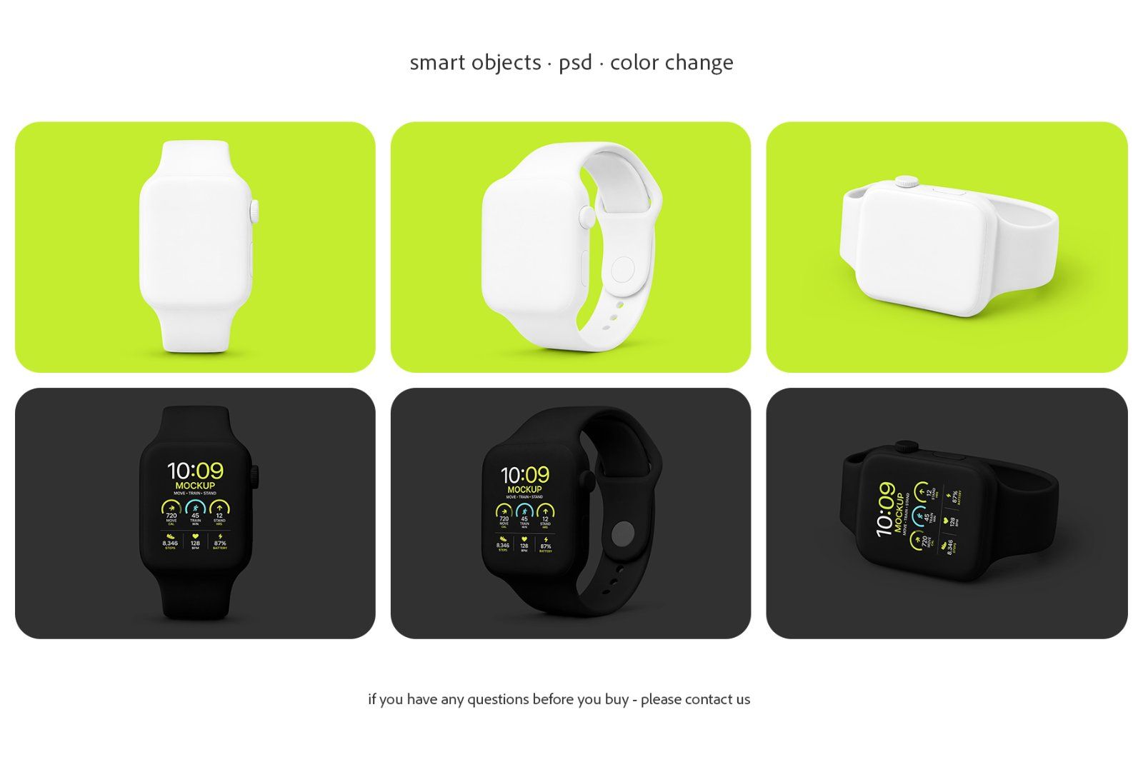 Clay Apple Watch Mockup Set