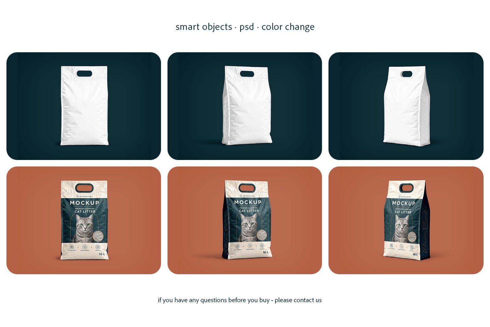 Cat Litter Packaging Mockup Set — image 4