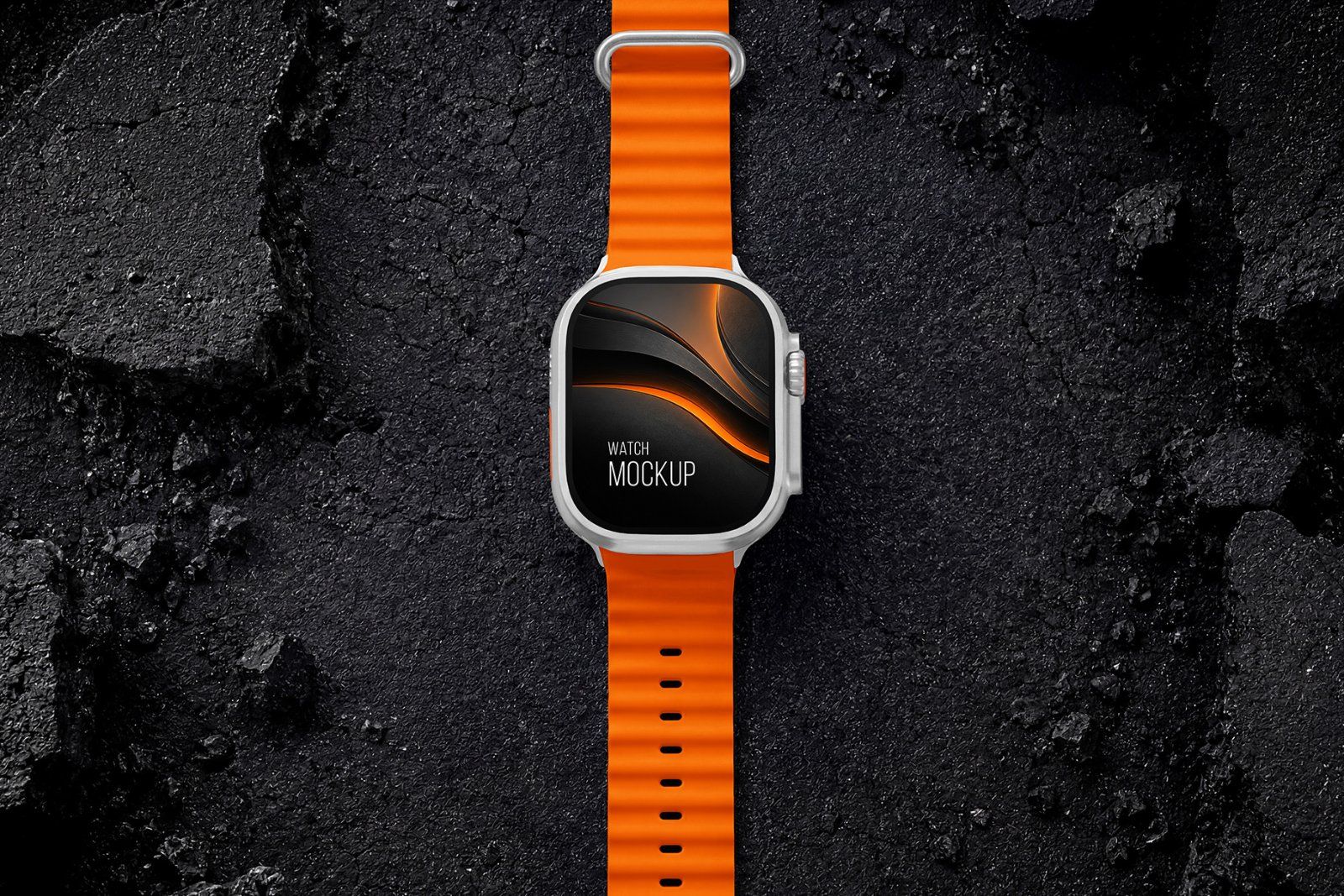 Apple Watch Ultra 2 Style Rugged Smartwatch Mockup Set