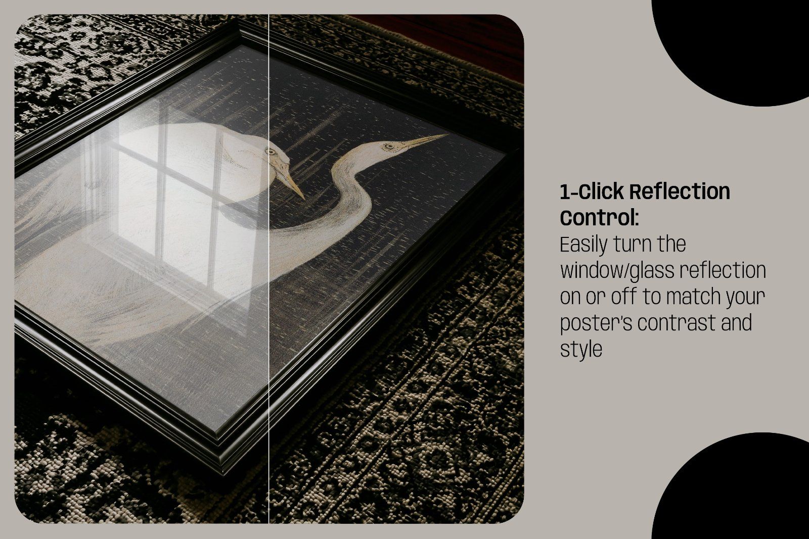 Vintage Dark Rug Frame Mockup