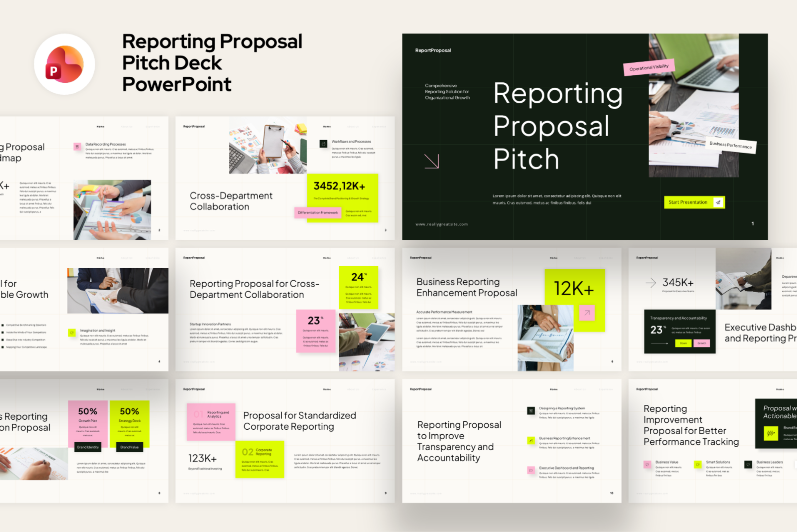 Reporting Proposal Pitch Deck Presentation — image 1