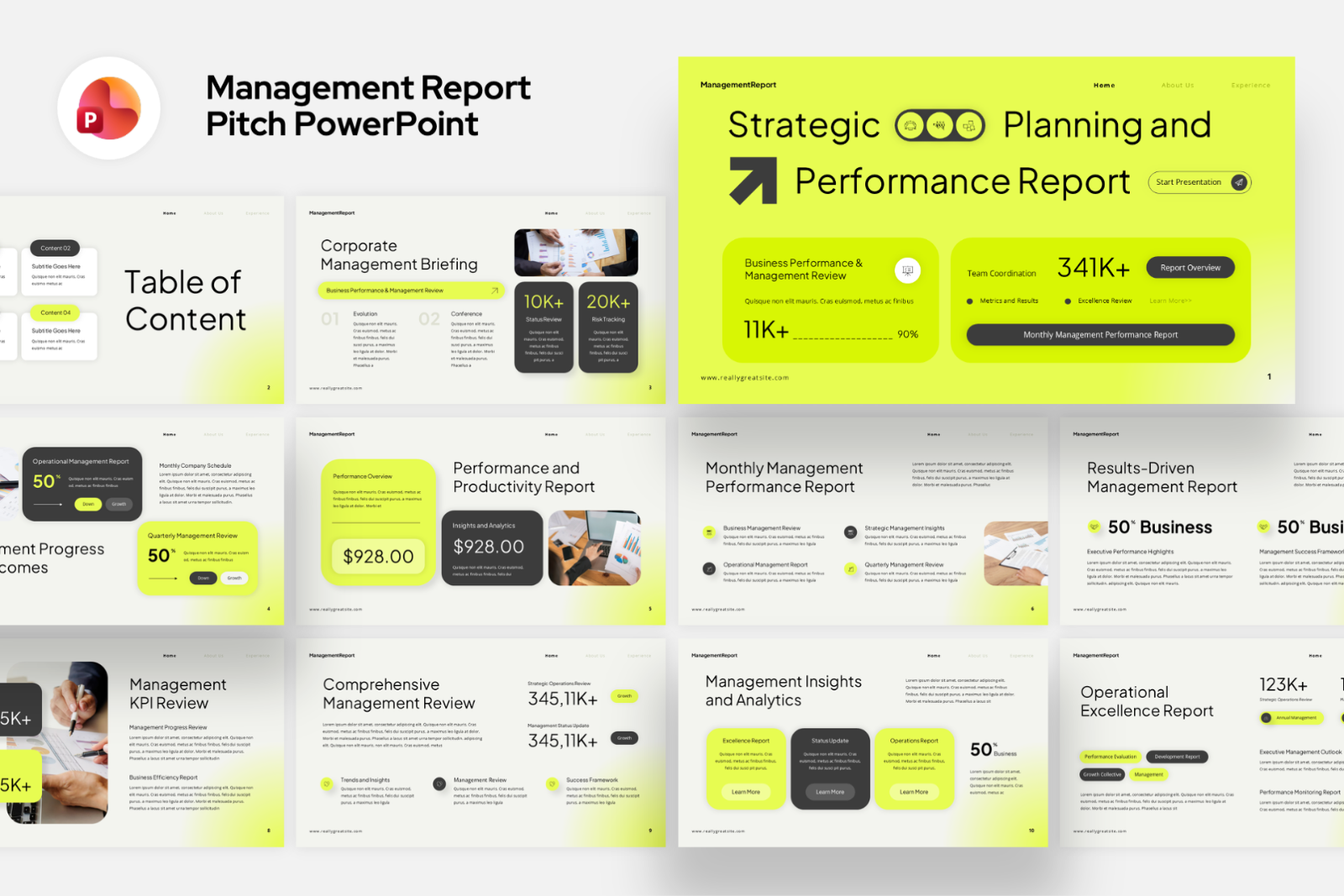 Management Report Pitch Presentation — image 1