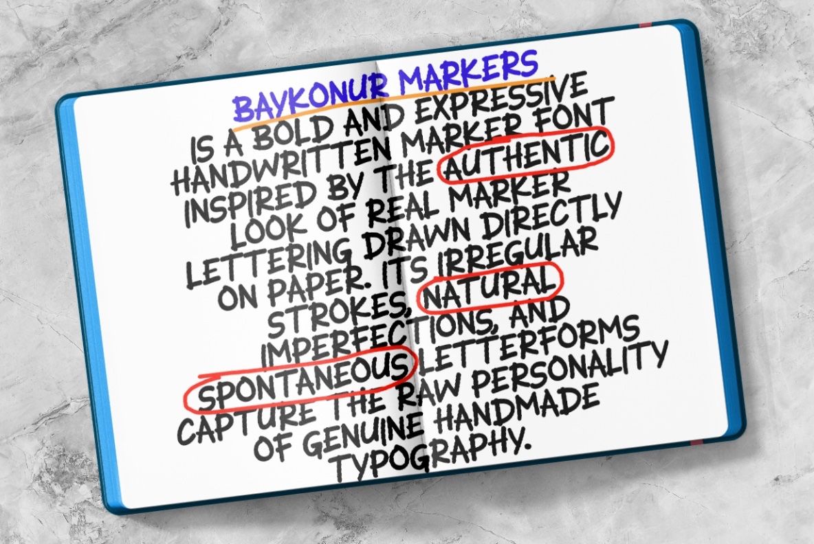 VT Baykonur – Markers Font — image 3