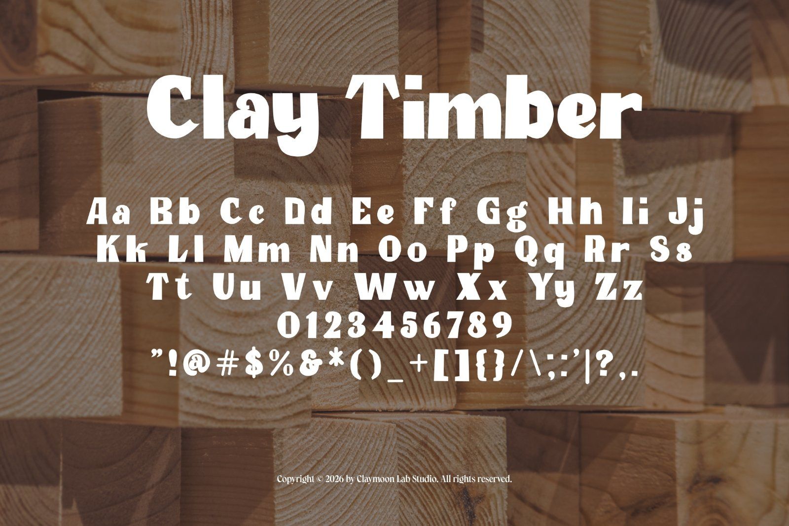 Clay Timber — Heavy Blocky Display Typeface — image 2