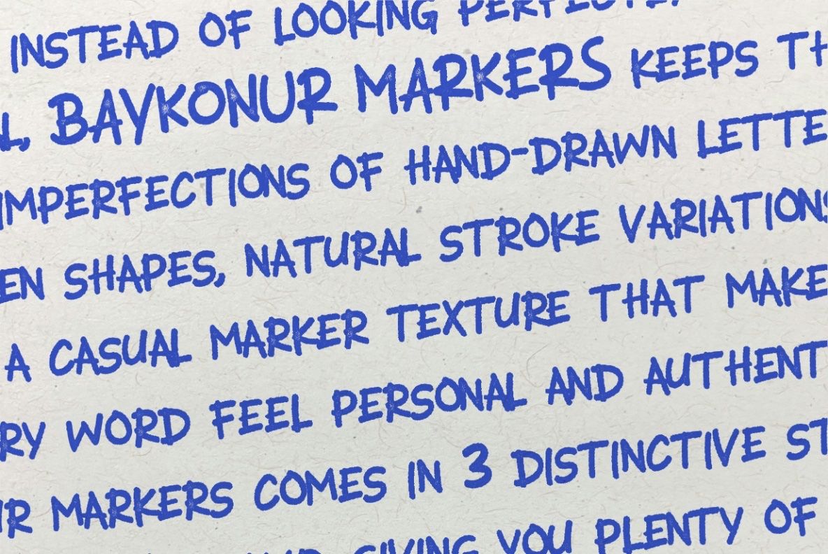 VT Baykonur – Markers Font — image 11