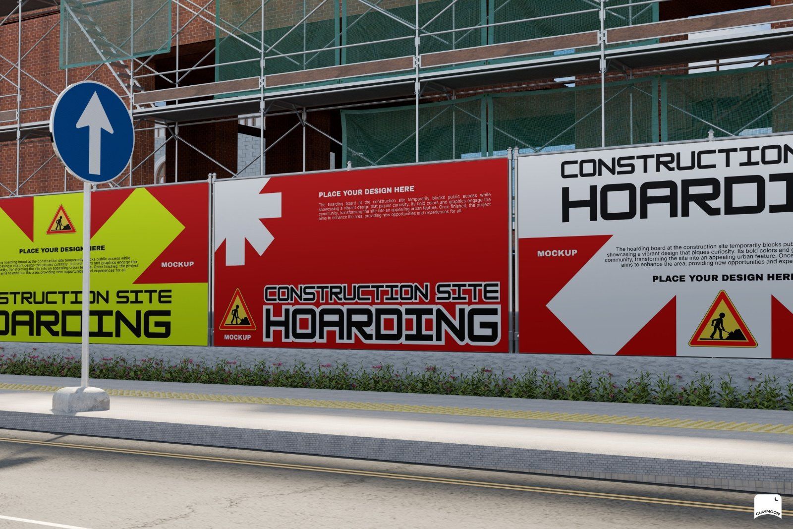 Construction Site Hoarding Banner Mockup — image 3