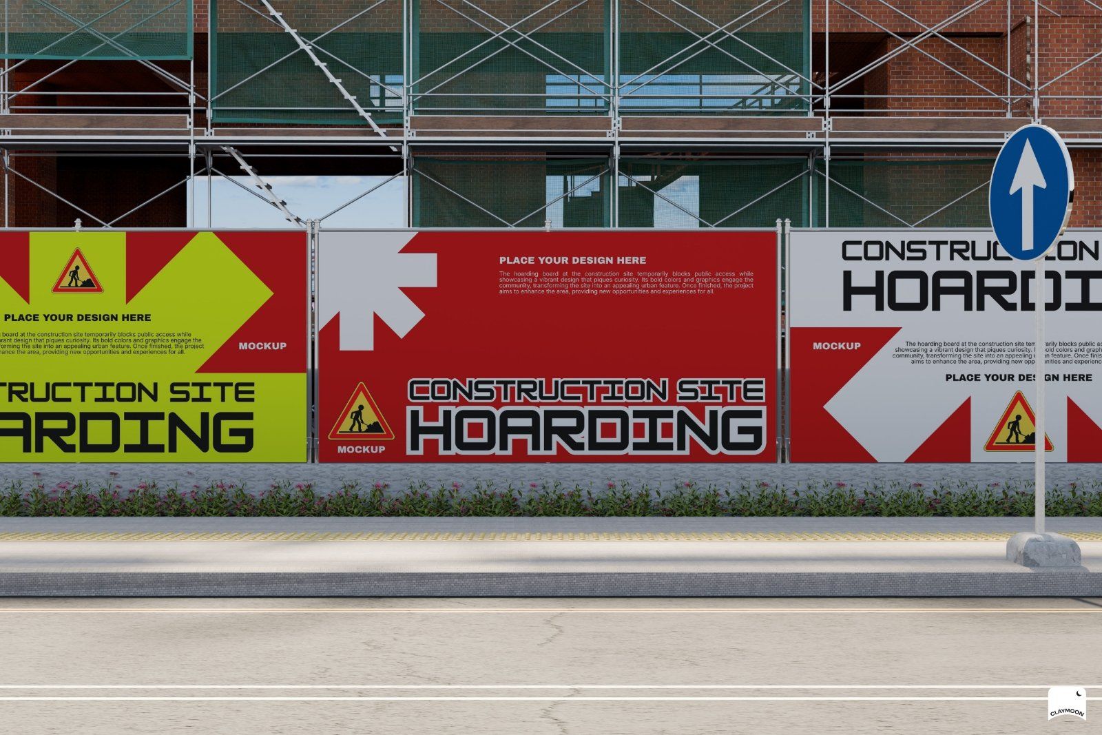 Construction Site Hoarding Banner Mockup — image 4