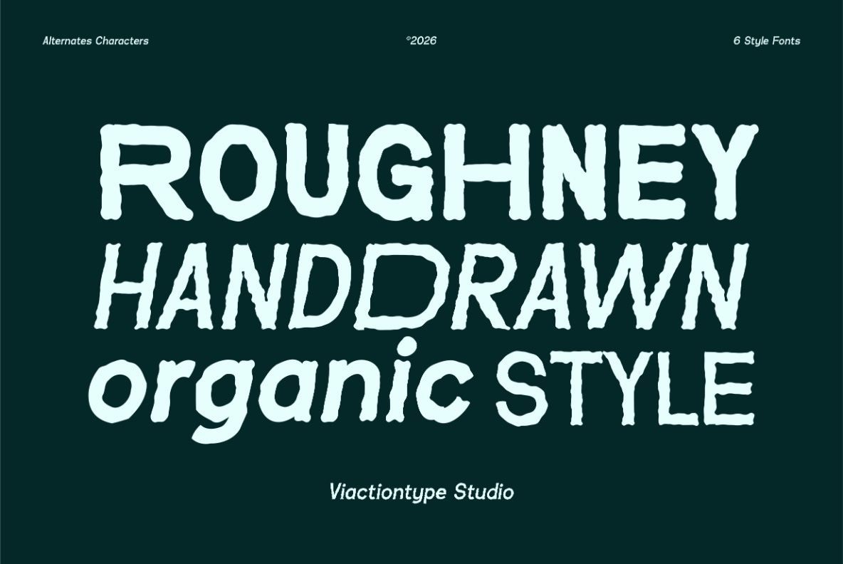 VT Roughney – Handdrawn Font — image 1