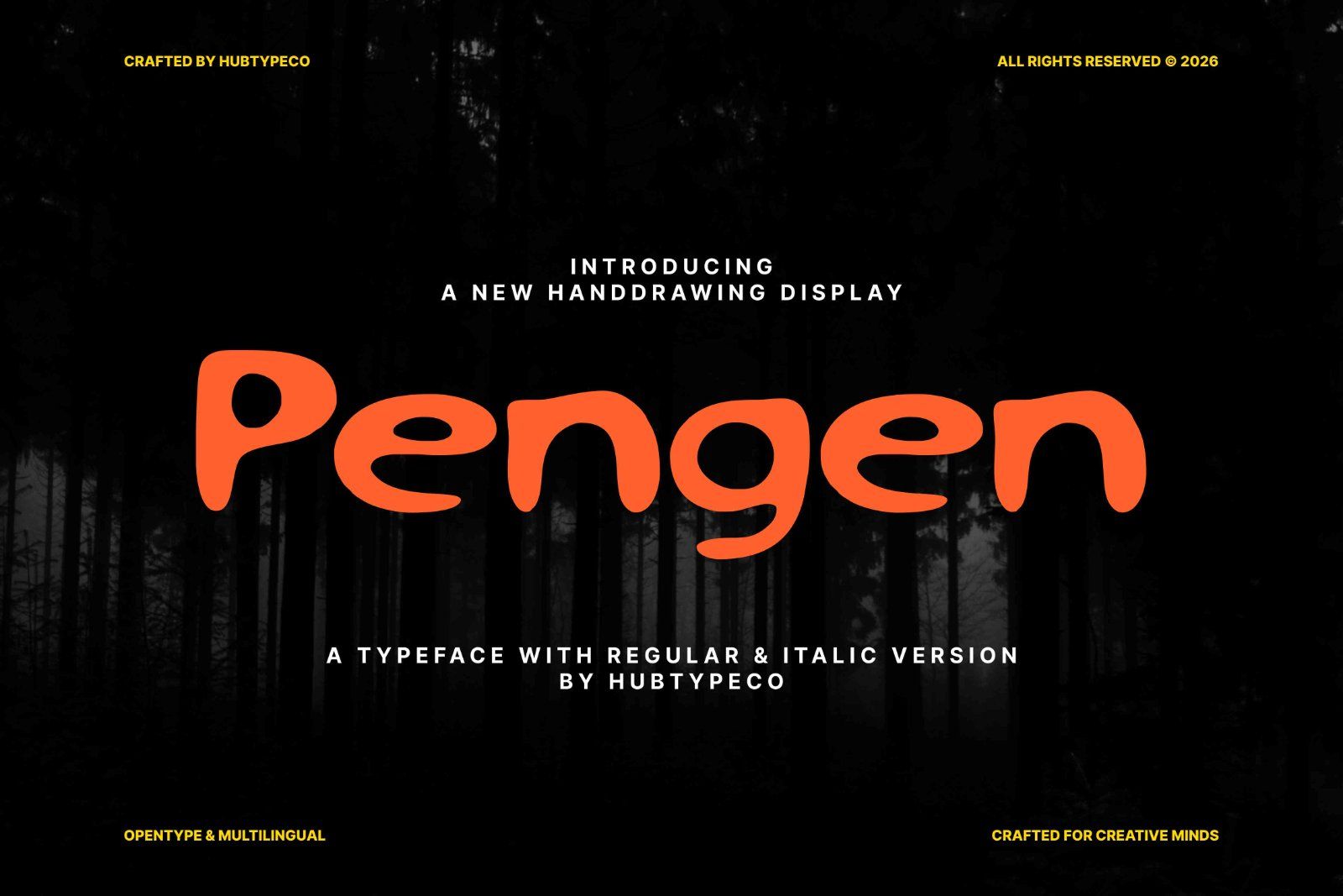 Pengen – Handdrawn Display Typeface — image 1