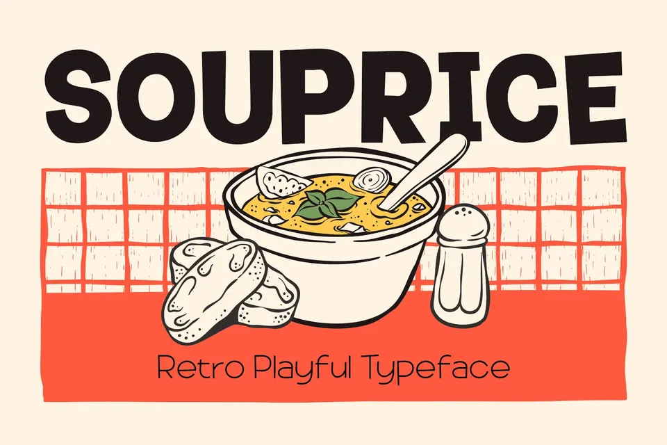Souprice - Retro Playful Typeface
