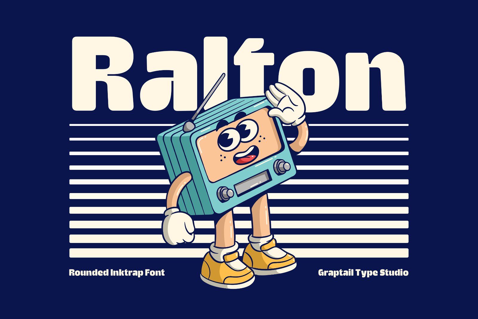 Ralton - Rounded Inktrap Font — image 1