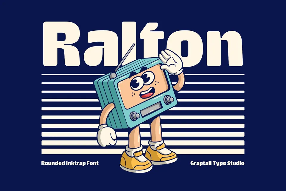 Ralton - Rounded Inktrap Font