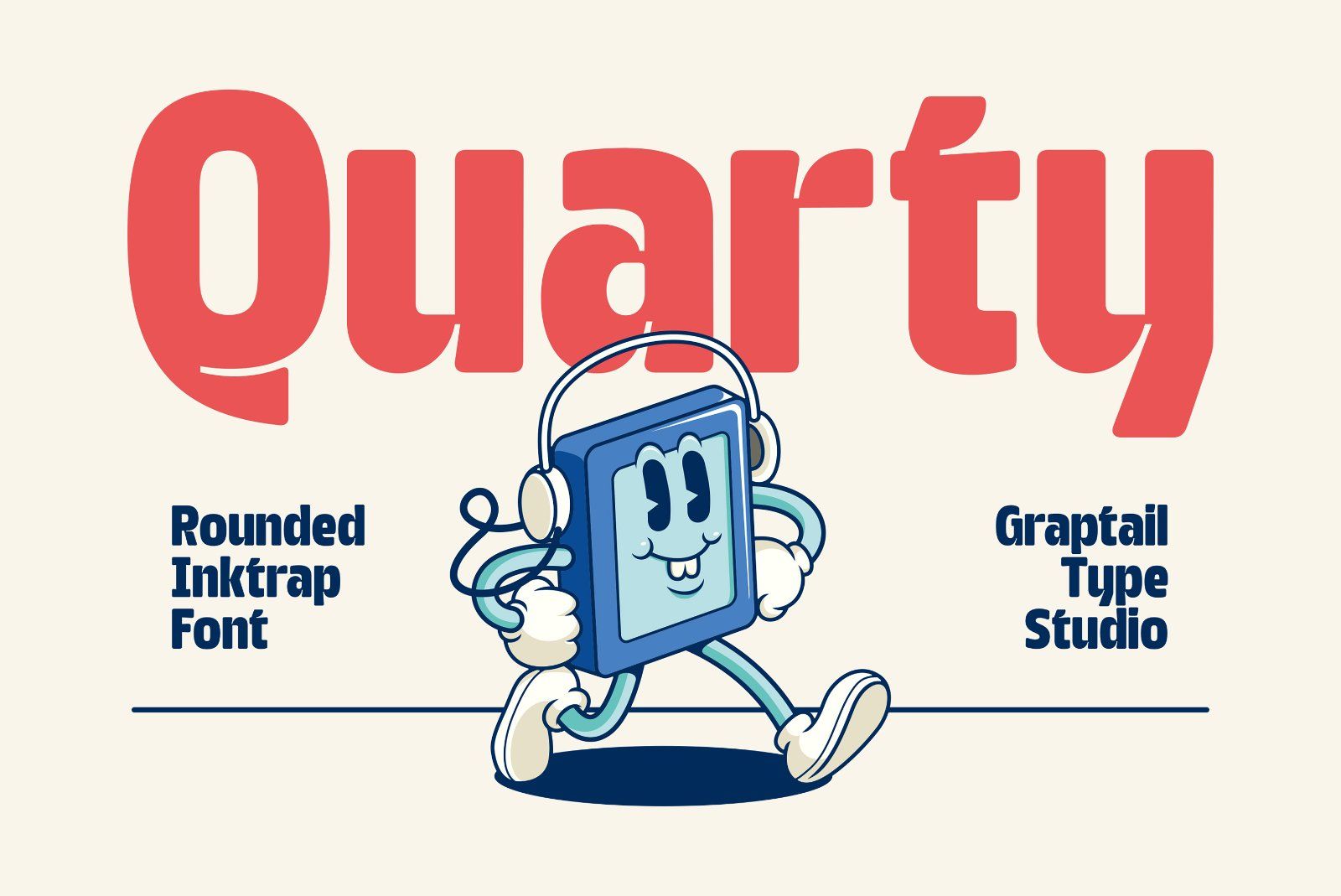 Quarty - Rounded Inktrap Font — image 1