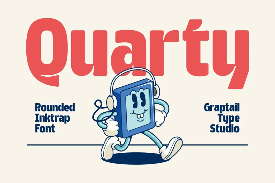 Quarty - Rounded Inktrap Font