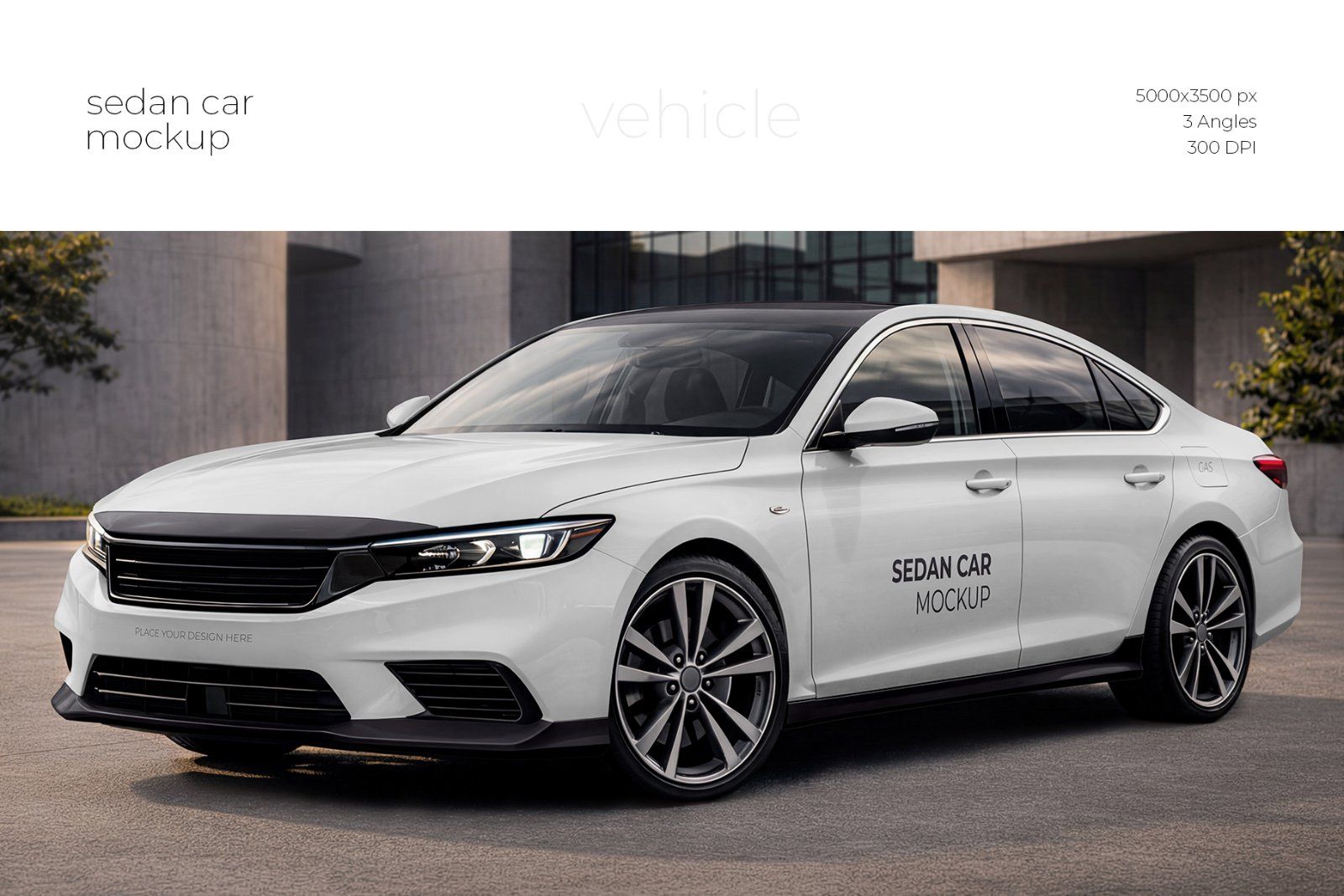 Sedan Car Mockup Set