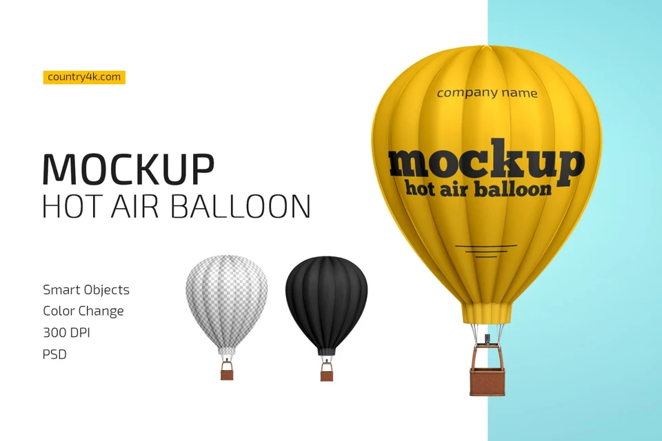 Hot Air Balloon Mockup