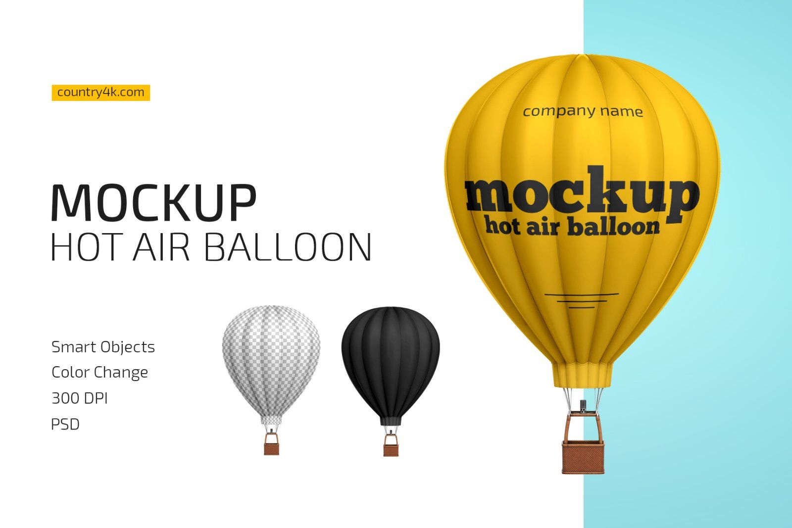 Hot Air Balloon Mockup — image 1