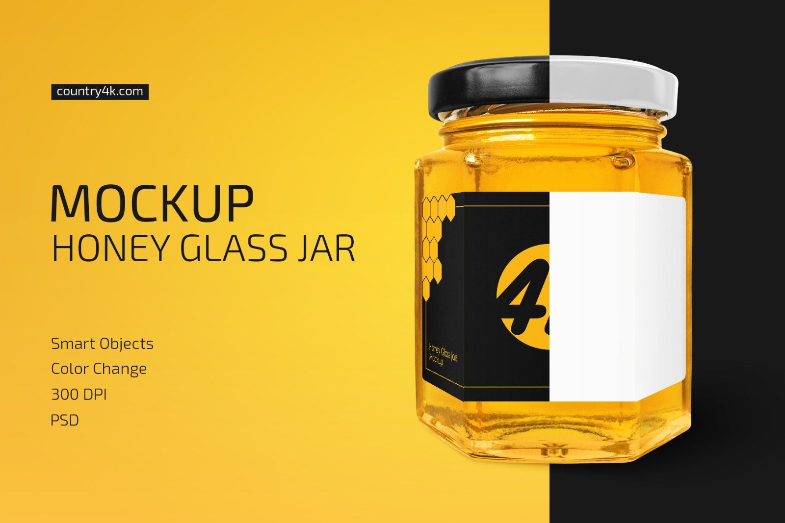 Honey Glass Jar Mockup — image 1