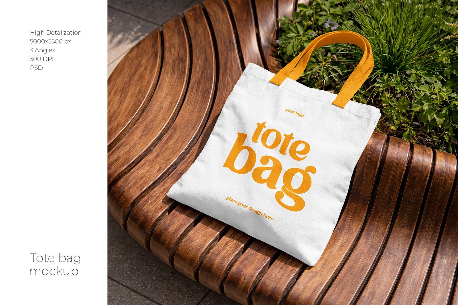 Canvas Tote Bag Mockup Set in Park