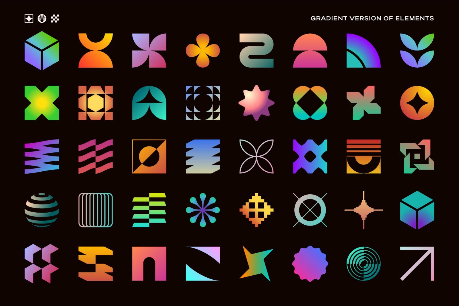 275 Modern Geometric Vector Elements