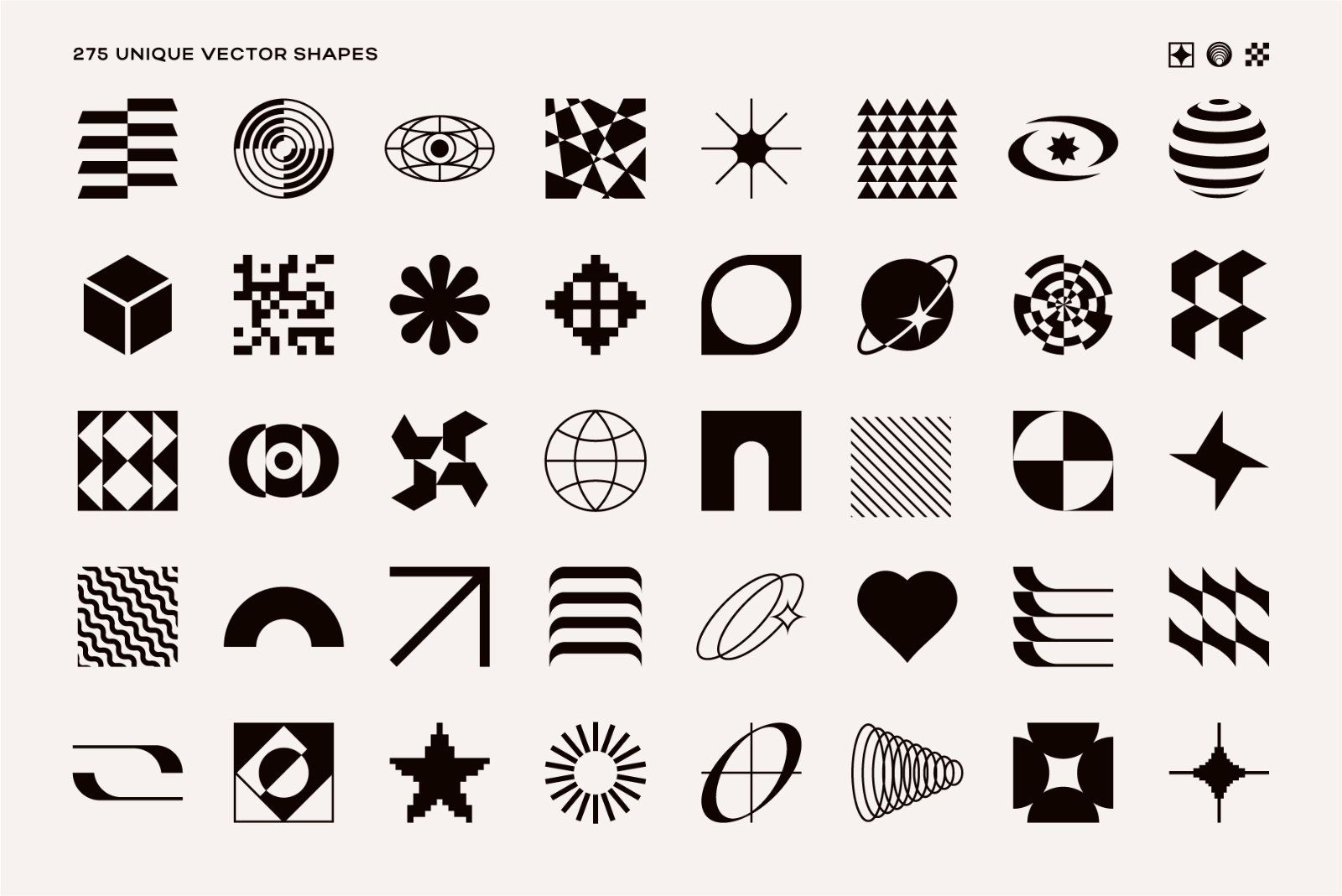 275 Modern Geometric Vector Elements