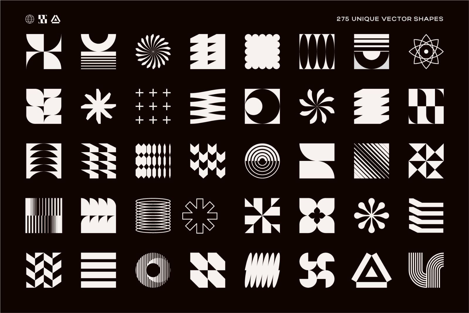 275 Modern Geometric Vector Elements
