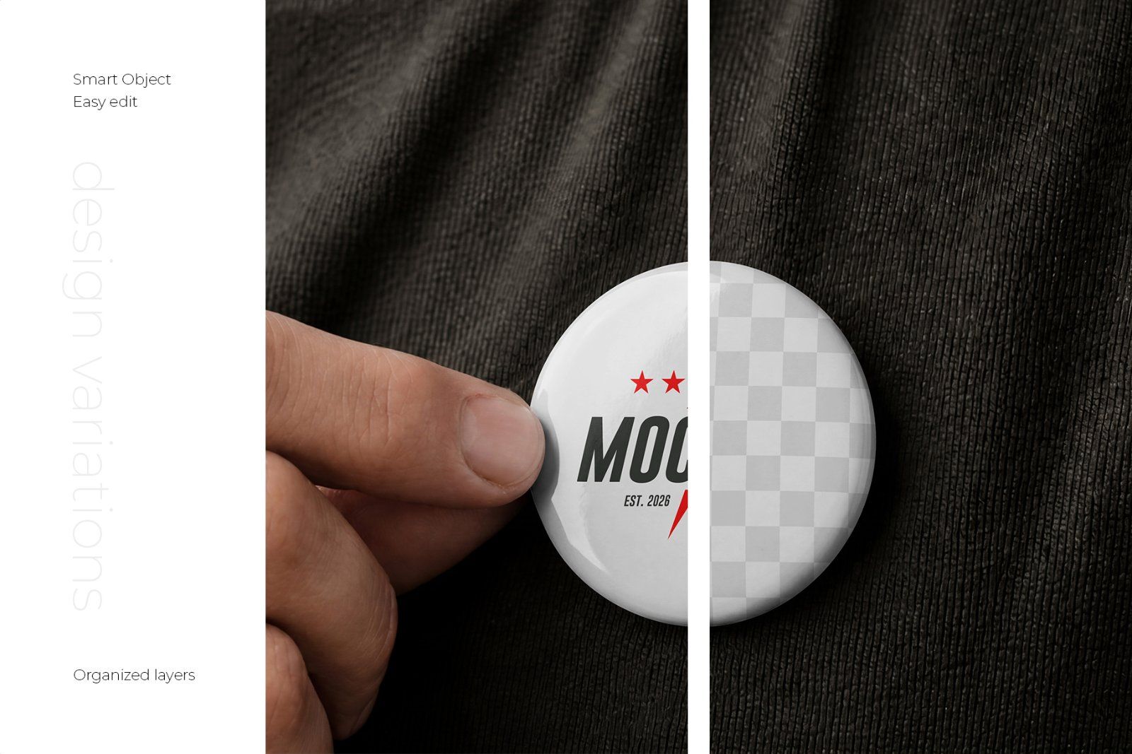 Pin Button Badge Mockup Set