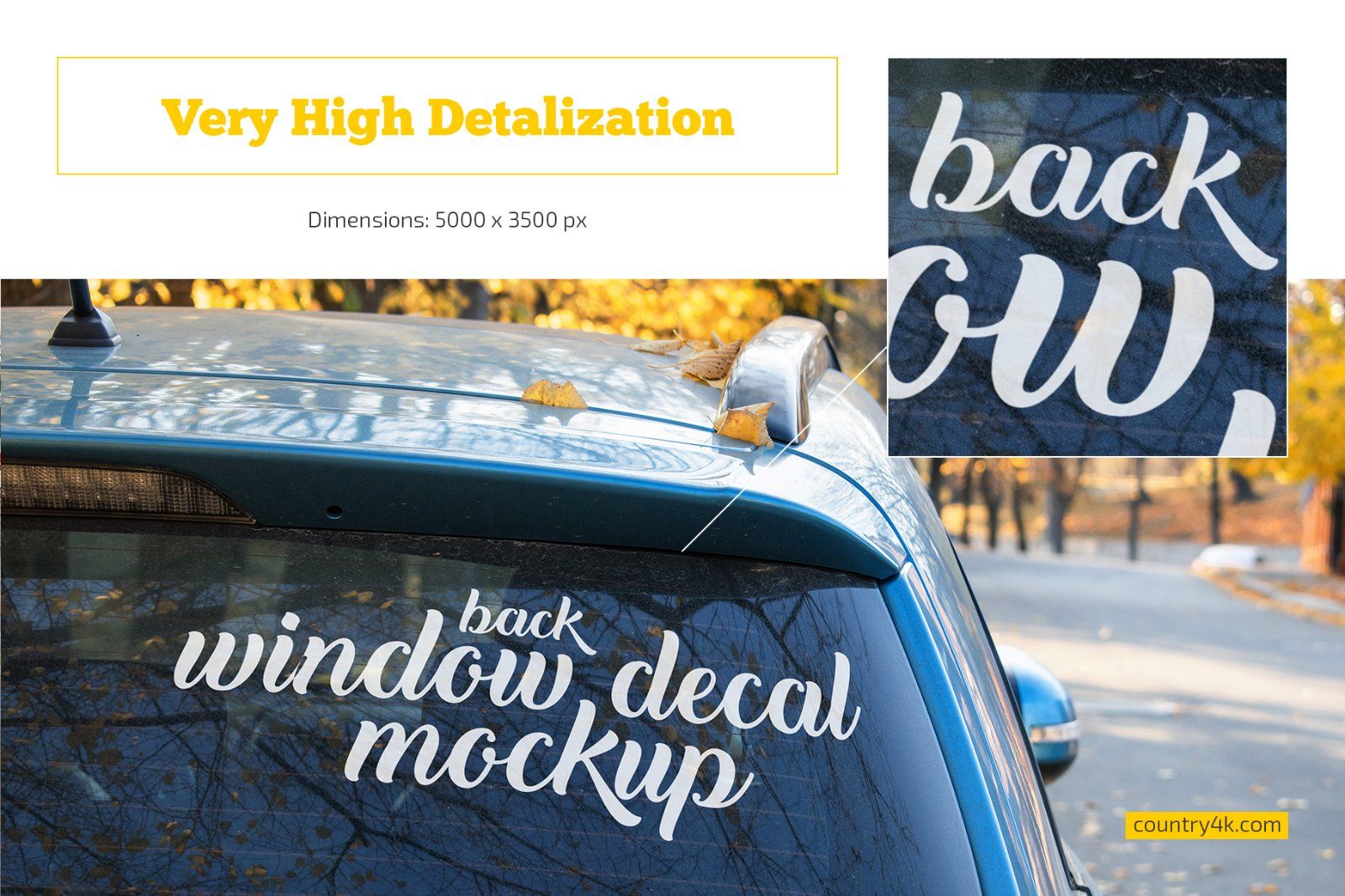 Car Window Decal Mockup Set — image 2