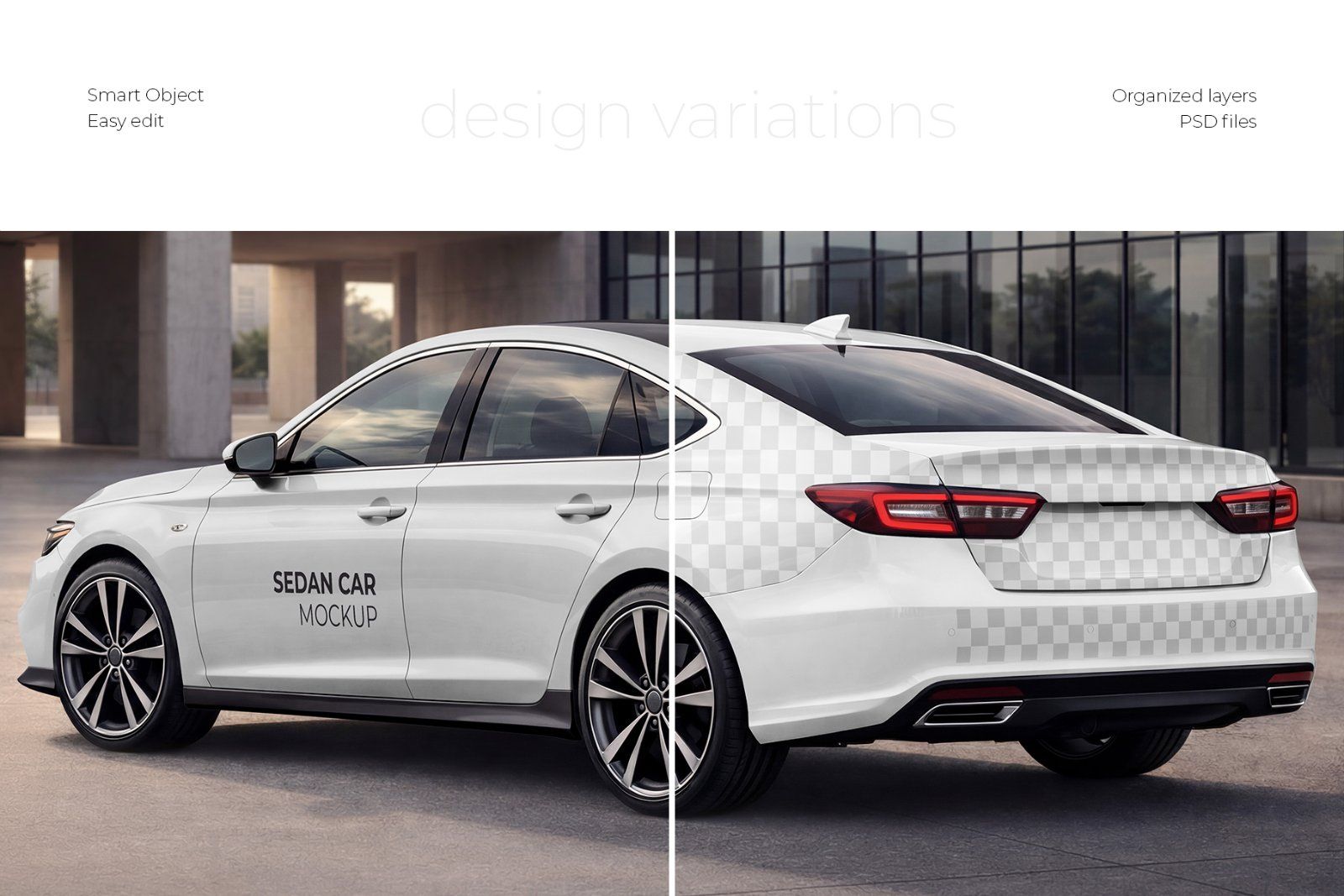 Sedan Car Mockup Set