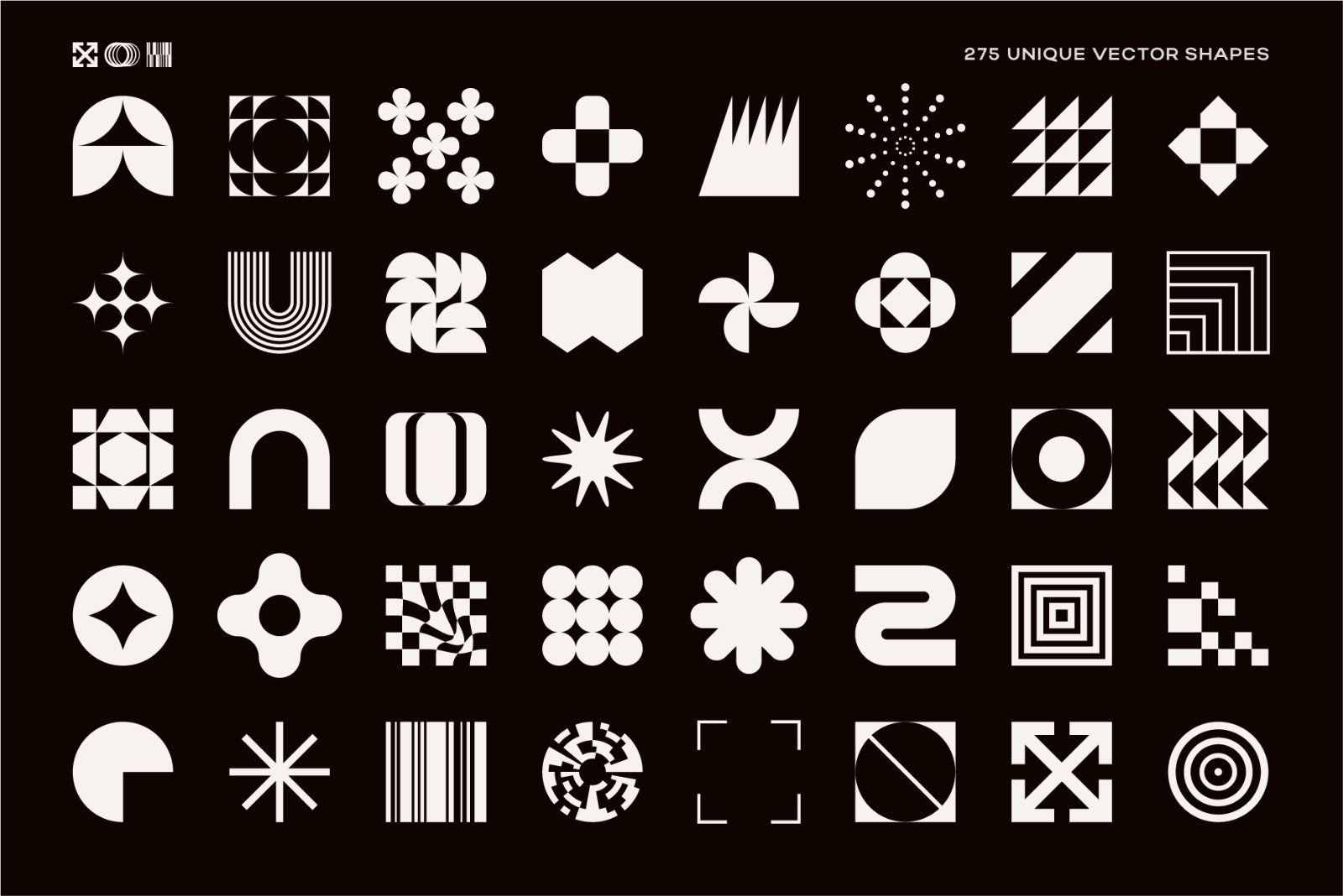 275 Modern Geometric Vector Elements