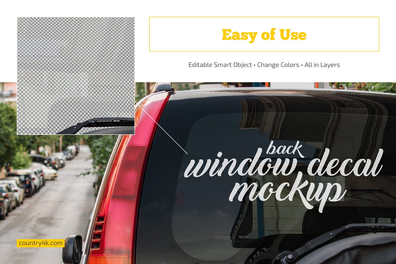Car Window Decal Mockup Set — image 3
