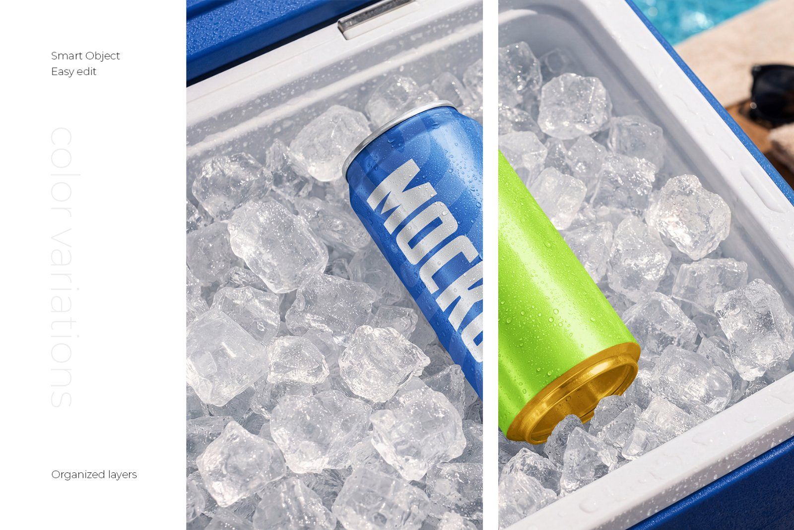 Energy Drink Can Mockup Set