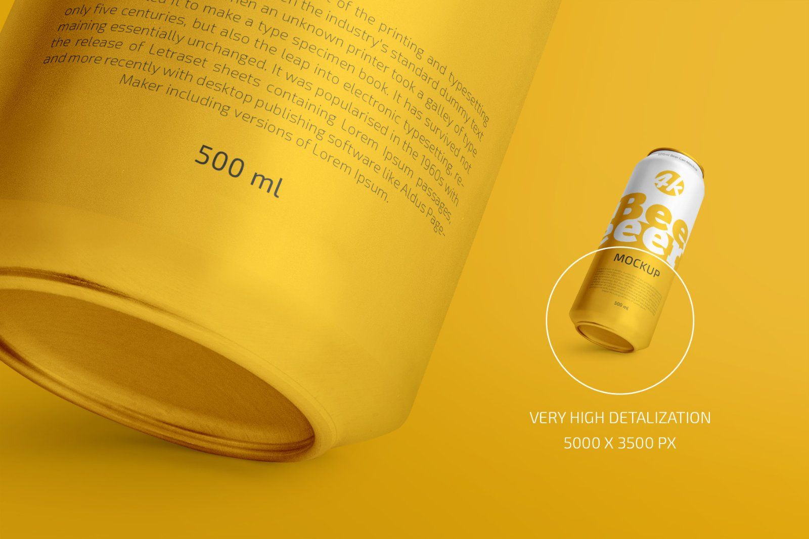 500ml Beer Can Mockup Set — image 3