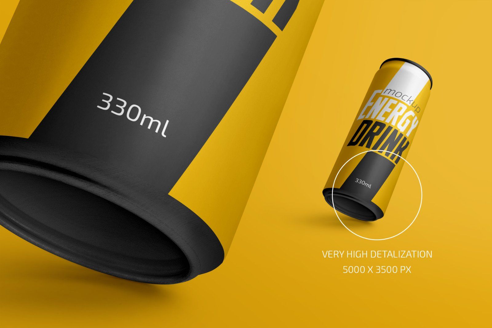 330ml Energy Drink Can Mockup Set — image 3